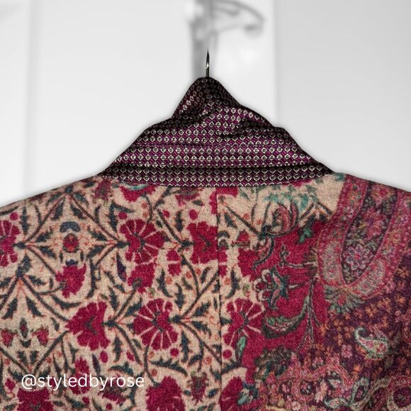 Vintage ETRO Women's Blazer Jacket in Wool Silk Blend Paisley Pattern Sz 48, M/L - Picture 5 of 12